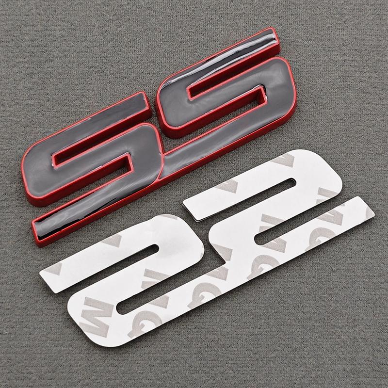 3D Metal Logo SS Car Body Sticker Rear Trunk Badge Front Grille Emblem For Chevrolet SS Camaro Cruze Equinox Blazer Accessoeies