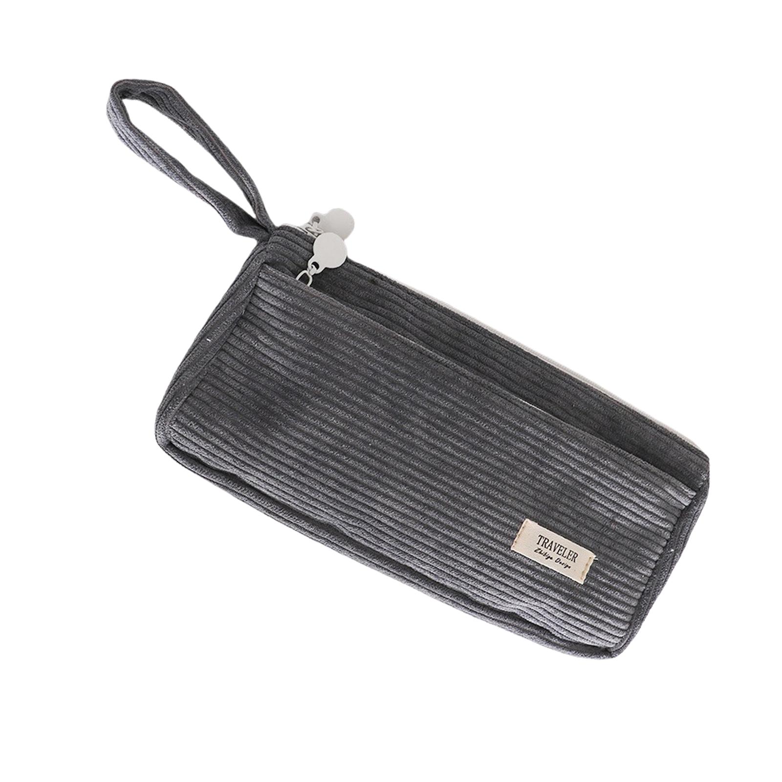 

Вельветовый пенал для детей, студентов, взрослых, большой емкости, пенал на молнии, дорожная косметичка