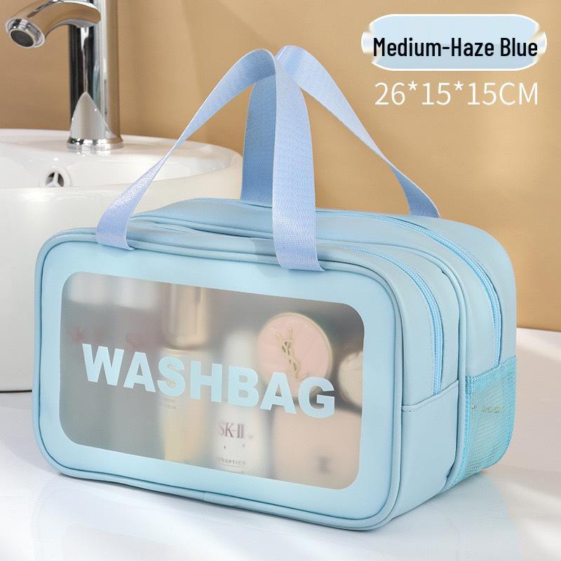 Portable Women's Wet & Dry Wash Bag - Large Capacity Travel Makeup and Cosmetic Storage