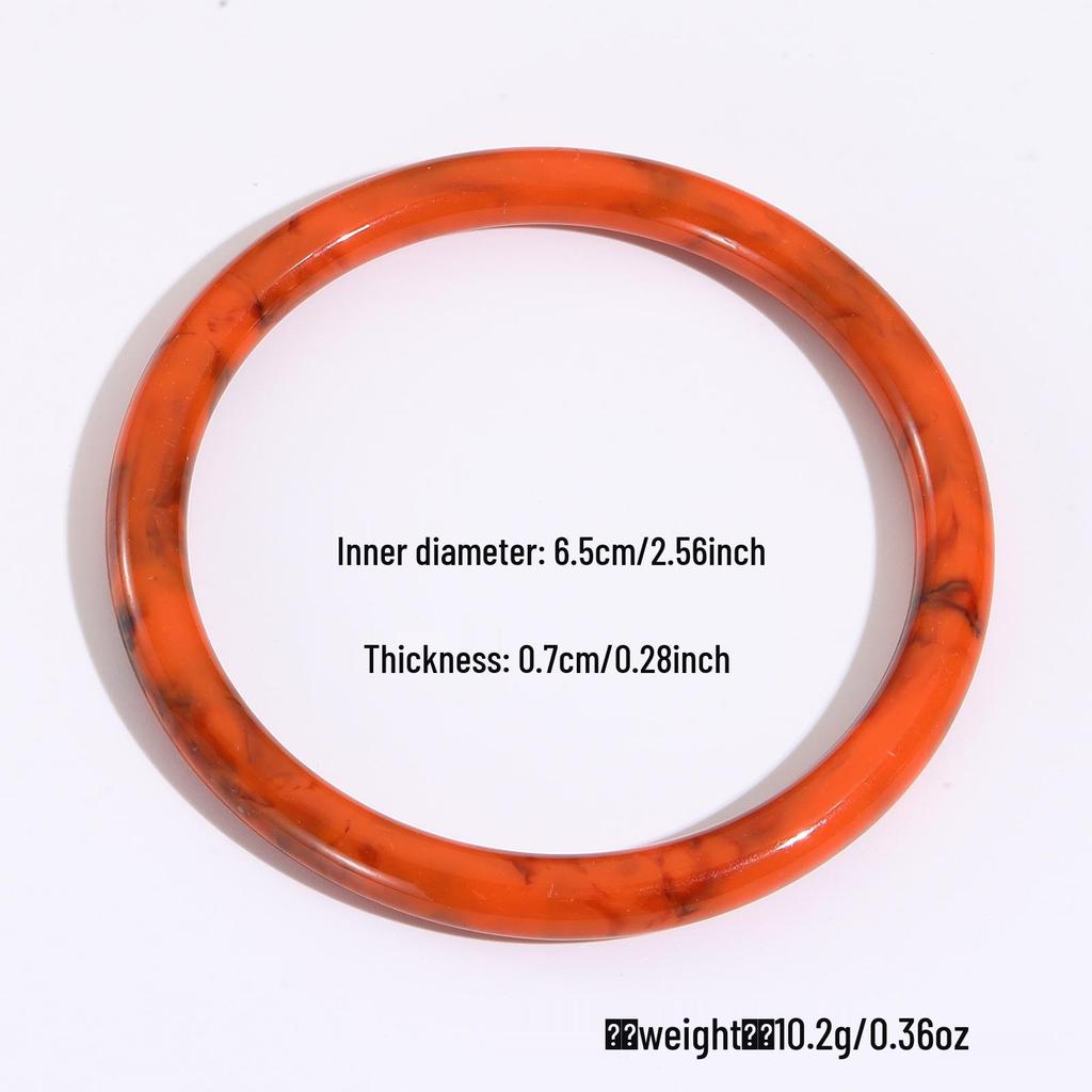 Europese & Amerikaanse Retro High-End Semi-Transparant Ovaal Hars Armband voor Meisjes