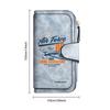Vintage Airplane Pattern Long Wallet Fashion Multi Slot Portable Purse Casual Daily Card Holder