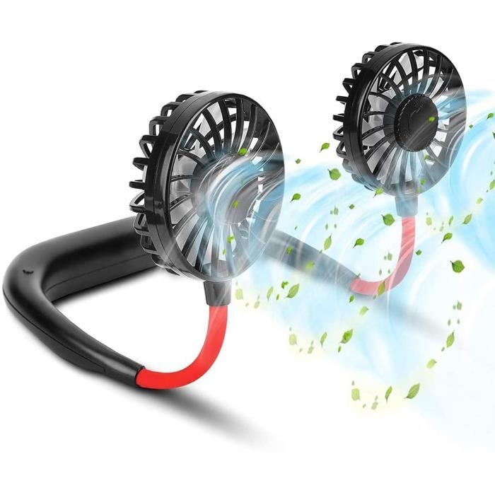 USB Rechargeable Neck Fan - EXEDSCEND - 3 Speeds - Black