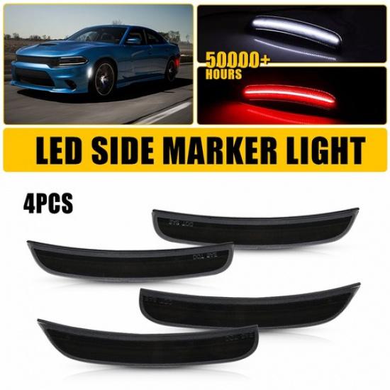 LED Side Marker Light For 2015- Dodge Charger Dynamic White Red Blue Purple