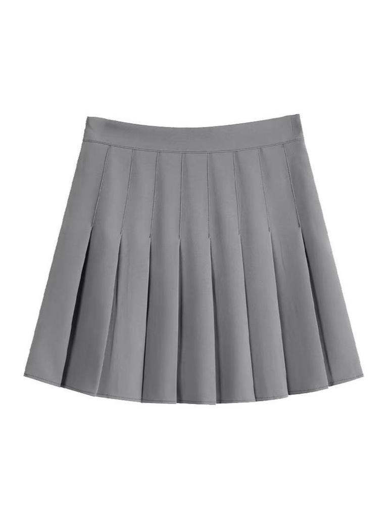 Korean Chic Multi-Color Pleated Skirt: Playful & Sweet JK-Style Lined Short Skirt