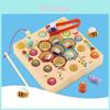 Engaging Wooden Fishing Game Toys For Boys And Girls With Magnetic Elements