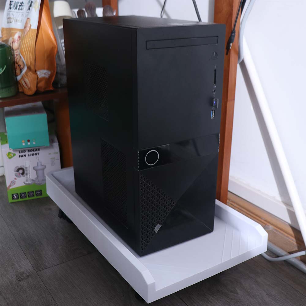 Plastic Mobile CPU Stand Black CPU Stand Universal Computer Tower Stand  Office