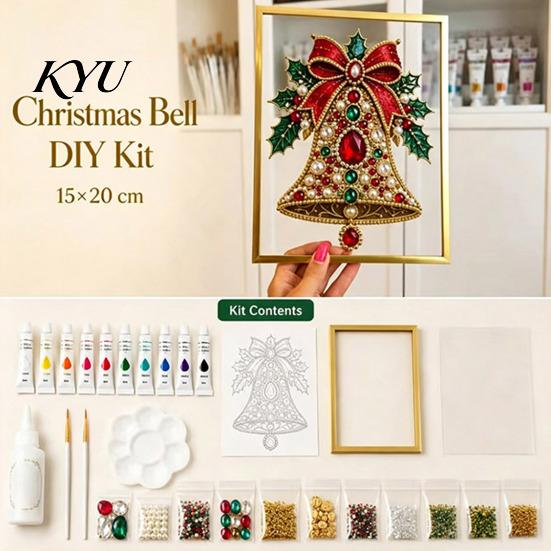 Kreatives Weihnachtsgeschenk für die Familie DIY Falscher Kristall Perlenmalerei Baum Set, Funkelndes Feiertags Künstlerisches Edelstein Set Bastelset, 3D Edelsteinperlen