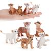 Action Tiger Lion Figure Cartoon Model Toy Decoration Children Ornament Gifts