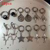 Geometric Star Earrings Alloy Pendant Gothic Retro For Women
