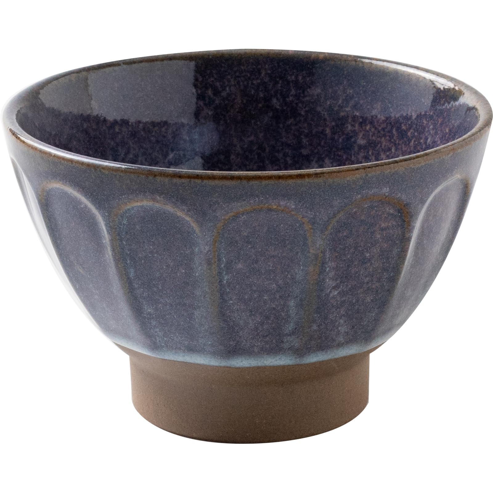 

Minoru Pottery eureka -Shinogi- 110 Tea Bowl, Navy Wisteria