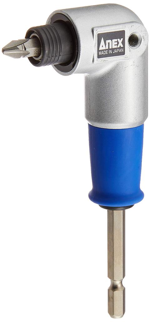 ANEX Super Mini tightening screws in corners and tight Small Drill L-Shaped Adapter, Type, AKL-560 [For spaces], 155g, Angle/Corner Driver,