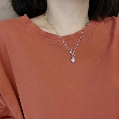 100 %925 Sterling Silver Chain Choker Heart Necklace For Women Vintage Trendy Fine Jewelry Wedding Party Birthday Gift