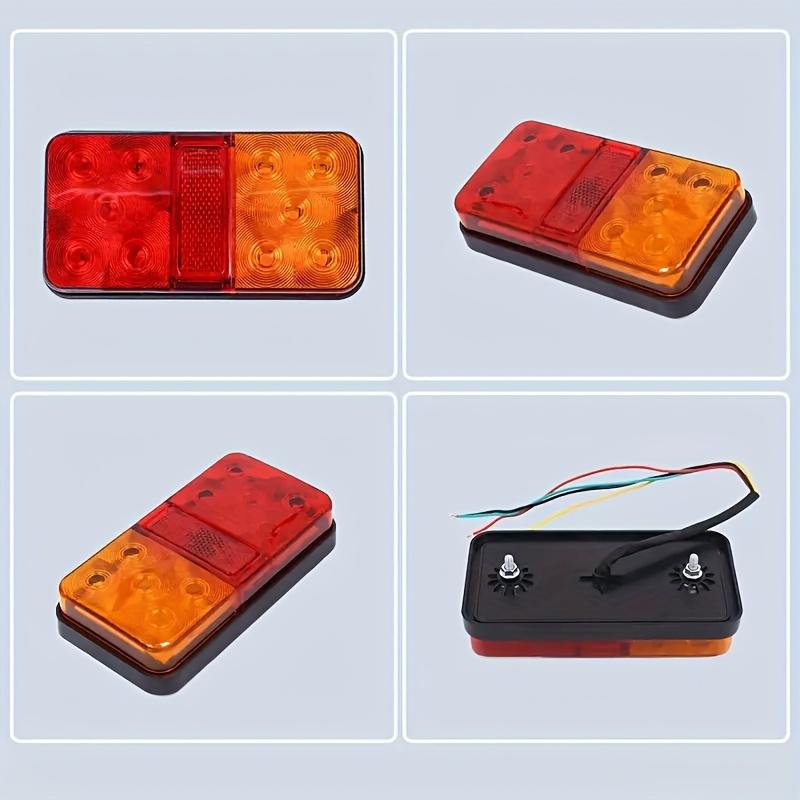 Universal 12V LED Trailer Tail Light, Brake Turn Signal Warning Lamp, Compact Durable Waterproof Design for Truck, RV, Camper