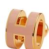 HERMES Metal Earrings Women's Rose Pink H608002F E7
