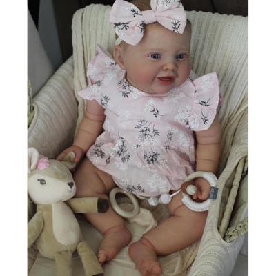 Bambola Reborn in pelle verniciata 3D con vena vascolare, giocattolo da 60 cm per ragazze, vera come una principessa, con corpo in tessuto morbido