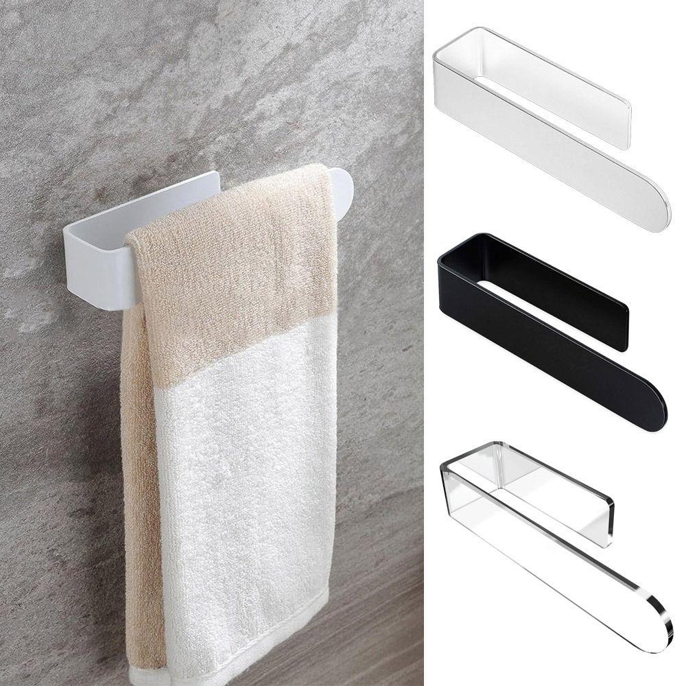 Accessories Wall Mount Hand Towel Holder Self Adhesive Durable Hand Towel Bar Universal No Punching Toilet Paper Holder