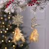 Delicate Christmas Tree Feather Pendant Plastic Christmas Hanging Decoration  Window Decor