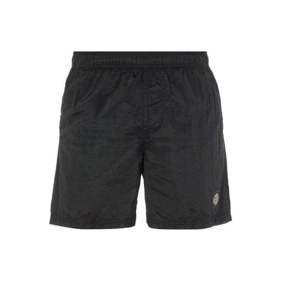 

Stone Island Ss23 Solid Color Logo Patch Straight Leg Casual Shorts Men shorts Black 7715B0943-V0029 L