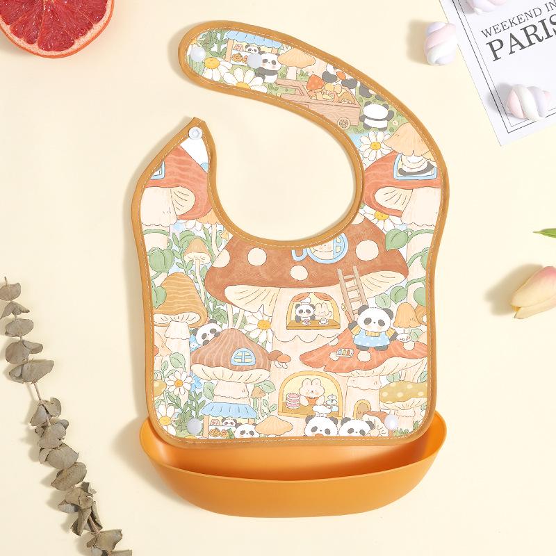 Unisex Waterproof Detachable Baby Bib for Kindergarten