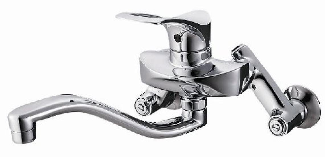 SANEI Kitchen Mixer Tap Climate Single Mixer Tap with Benry Eccentric Pipe Installation Upward Pipe Cold Climate Specification Pipe 220mm Upward Pipe