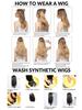 16inch Synthetic Natural Kinky Curly Clip Fish Line Invisible Hair Extensions Mixed Color Blonde Black Brown Artificial False Hair Piece For Women