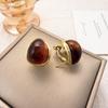 Silver Needle Clover Stud Earrings: Retro Hong Kong Style, Elegant and Fashionable Women's Luxury Jewelry.