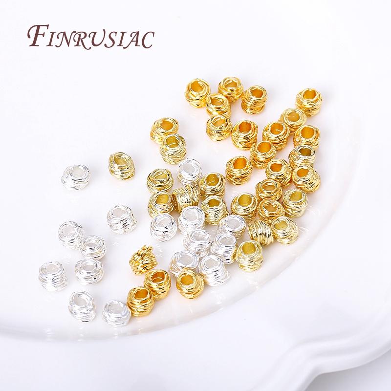 18K Gold Plated Spacer Bead For Jewelry,Decorative Beads,Metal Separator Beads,Supplies For Jewelry,Bead Jewellery Findings
