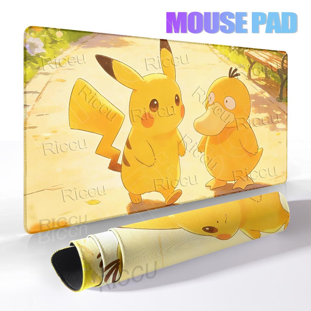 Mouse Pads Anime Extended Gamer Mechanical Keyboard P-pokemon Desk Offices Accessories Psyduck Carpet Gaming Notbook PC Deskrugs