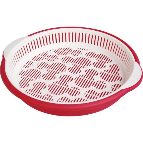 

Nishiki Kasei Tabletop Drainer, Colander, Bowl, Vegetable Serving Basket with Drainer, Disney Mickey Mouse Design, Red, Made in Japan