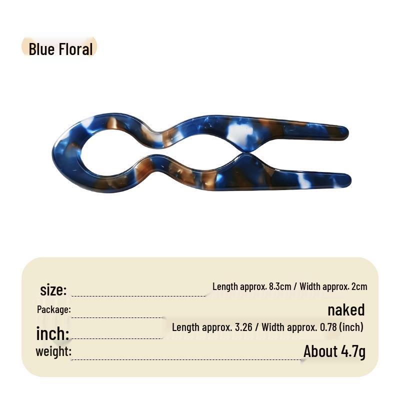 Elegant U-shaped Acrylic Hairpin for Women's Bun - New Chinese Style