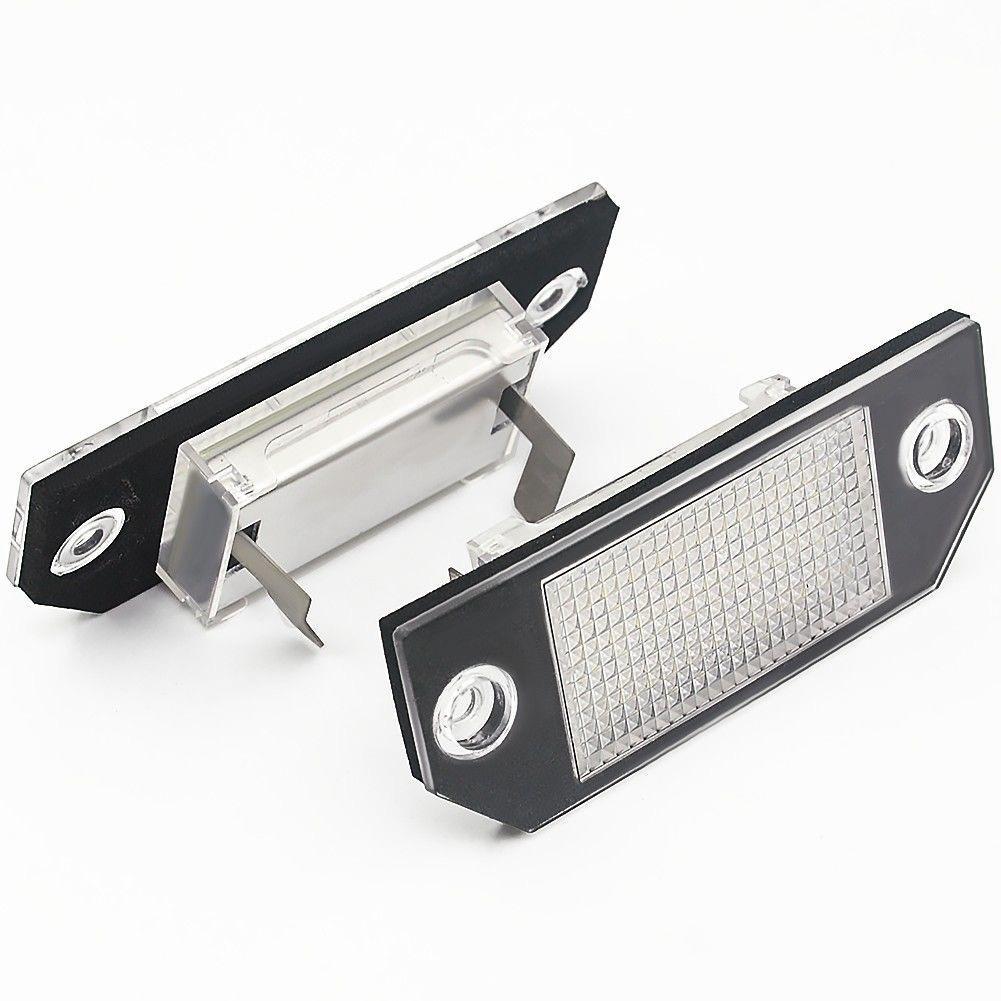 2pcs LED Number Plate Light For Ford Focus MK2 For Ford Focus C- MAX LED License Plate Lamp Error Free 6000k