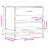 Shoe Bench Gray Sonoma 60 X 40 X 53.5 Cm Particleboard and Metal