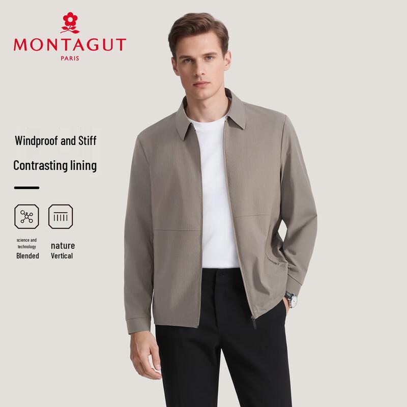 

MONTAGUT Men s Business Casual Nylon-Spandex Blend Jacket XL