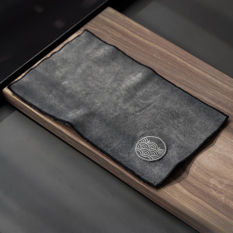 Water Absorption Tea Towel Tea Cloth Thickened Coffee Table Cloth Zen Teaware Towel Cotton Linen Rag Pad Tea Table Accessories