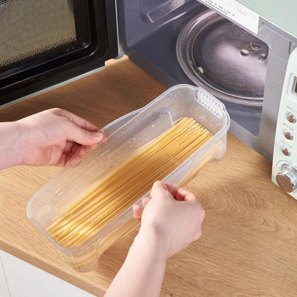 With Cover Noodle Spaghetti Container Portable Spaghetti Box  for Kitchen Accessories