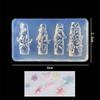 Flower Serie 3D Silicone Nail Accessories Carving Mold Ice Flower Lily Diy Template Nail Art Carving Mold Charms