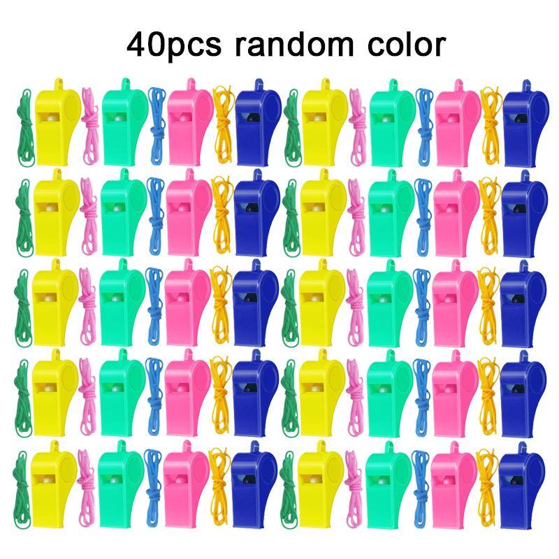 10~50pcs Mini Plastic Whistle with Rope for Sports Competition Football Soccer Basketball Cheerleading Referee Whistle TMZ
