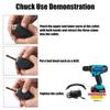 AC 220V 88VF Power Cordless Electric Drill Flat ScrewDriver Li-Ion Batery Rechargeable 18+1 Torque Hand Power Tool