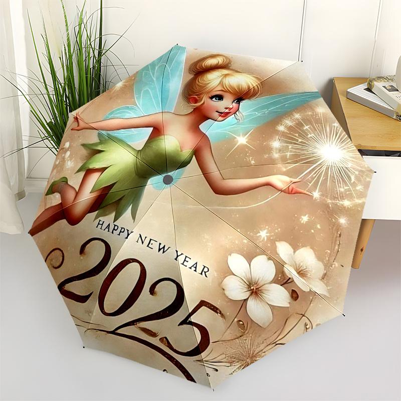 

Tinker bell Themed Travel Umbrella-8 Ribs Automatic Opening and Closing, Portable Folding Design, Compact and Stylish Umbrella Suitable for