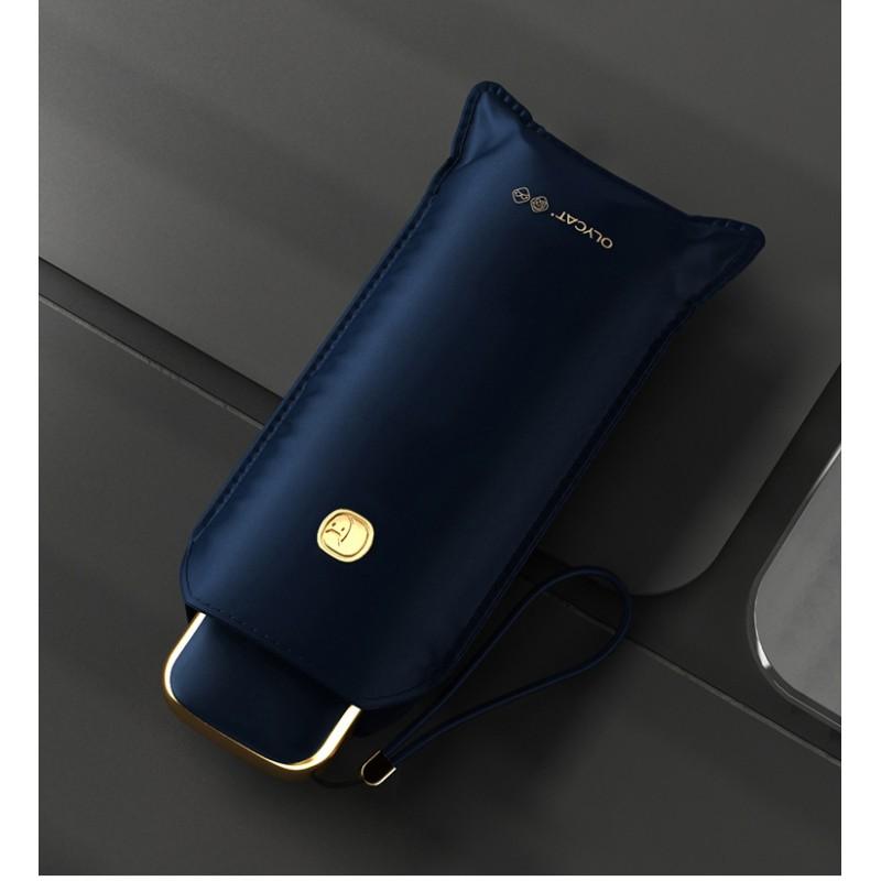 Ultra Slim 5-Fold UV Protection Sun Umbrella Women Black Coating Lightweight Pocket Rain Shield