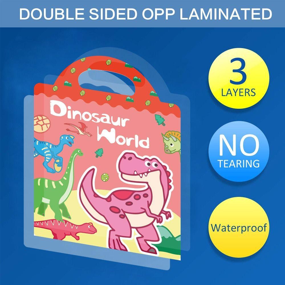 Educational Jelly Sticker Books Reusable Cartoon Sticker Book Scene Quiet Stickers  for DIY