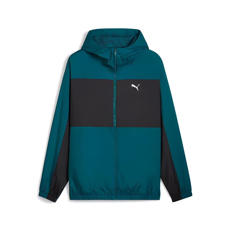 PUMA Comfortable Breathable Windproof Color Block Hooded Zip Design Long Sleeve Jacket Men jackets Blue 684107-22