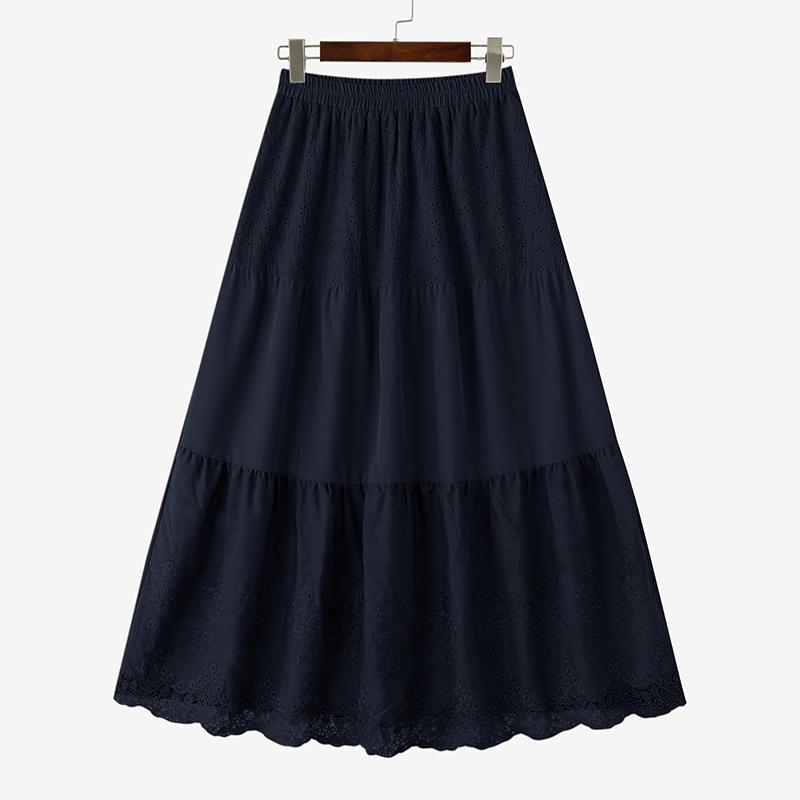 ZANZEA Women Casual Elegant Lace Patchwork A-Line Skirts