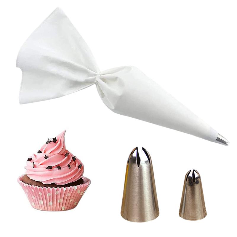 Engangssprøytepose Tykk Krem Glasur Sprøytetipp Kake Kjeks DIY Dekorasjon Husholdningskjøkkenutstyr Bakeverktøysett TMZ