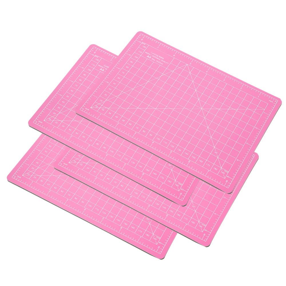 4pcs Self-relaxing Surface A5 Cutting Mat Scale Grid Craft Cutting Pad Cutting Mat  For Crafting