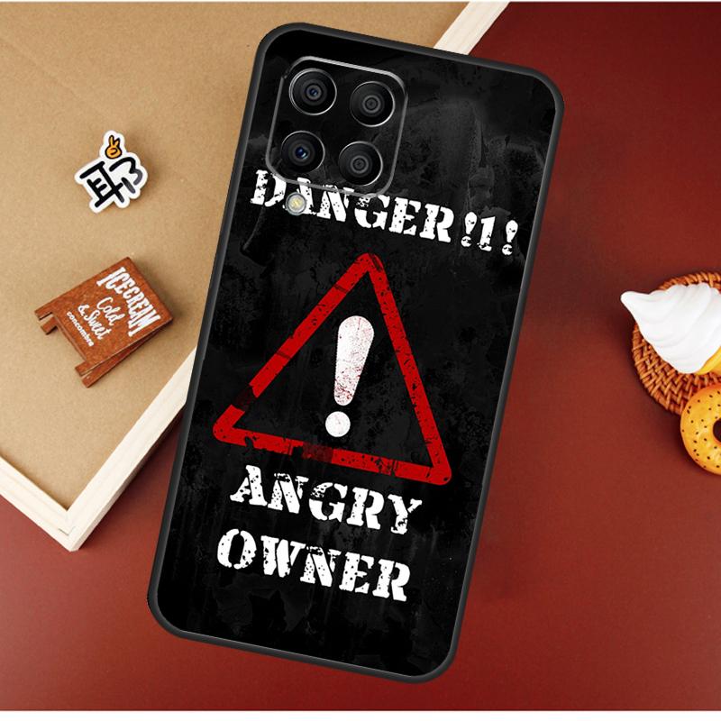 Warning Angry Danger Owner Case For Samsung Galaxy M51 M31 M21 M11 M16 M36 M56 M53 M12 M32 M52 M15 M35 M55 M14 M34 M54