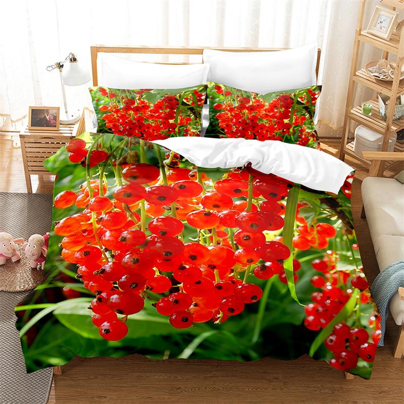 Sweet Cherry Bedding Set Lovely Kid's Duvet Cover Boys, Quilt Cover Girls Room Gorgeous Bedding King/Queen Duvet Cover Set