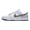 Nike Dunk "3D Swoosh" Leather Slip-resistant Durable Lightweight Low-top Skate Shoes for Men In Grey and White DV6482-100