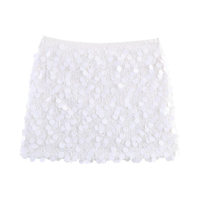 2026 Winter Women's European & American Style Sequin Miniskirt: Sexy Hip-Hugging Short Skirt