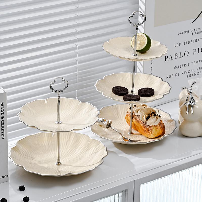Fruit plate living room home coffee table multilayer afternoon tea dessert cake plate dessert display shelf luxury.